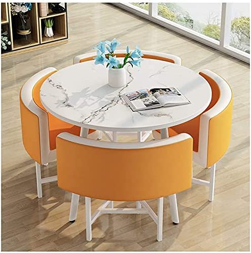 【Furniture】【BS】Kitchen Dining Table Set Round Dining Table Set for Home, Home Furniture Set 1 Table 4 Chairs