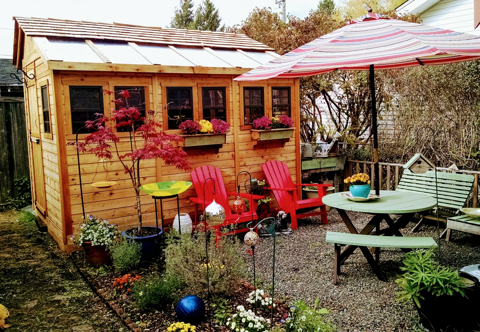【Storage Shed】8 ft. W x 12 ft. D Cedar Wood Sunshed Garden Shed