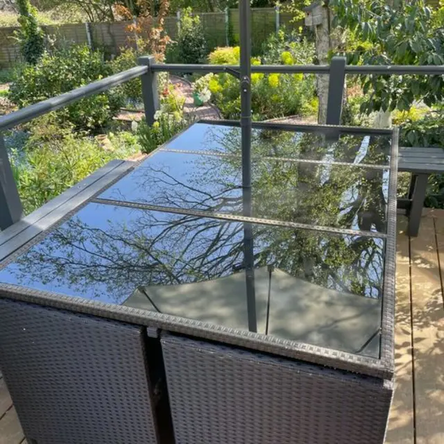 Cube Rattan Garden Furniture Set Chairs Sofa Stool Table Patio 6 Seater Set