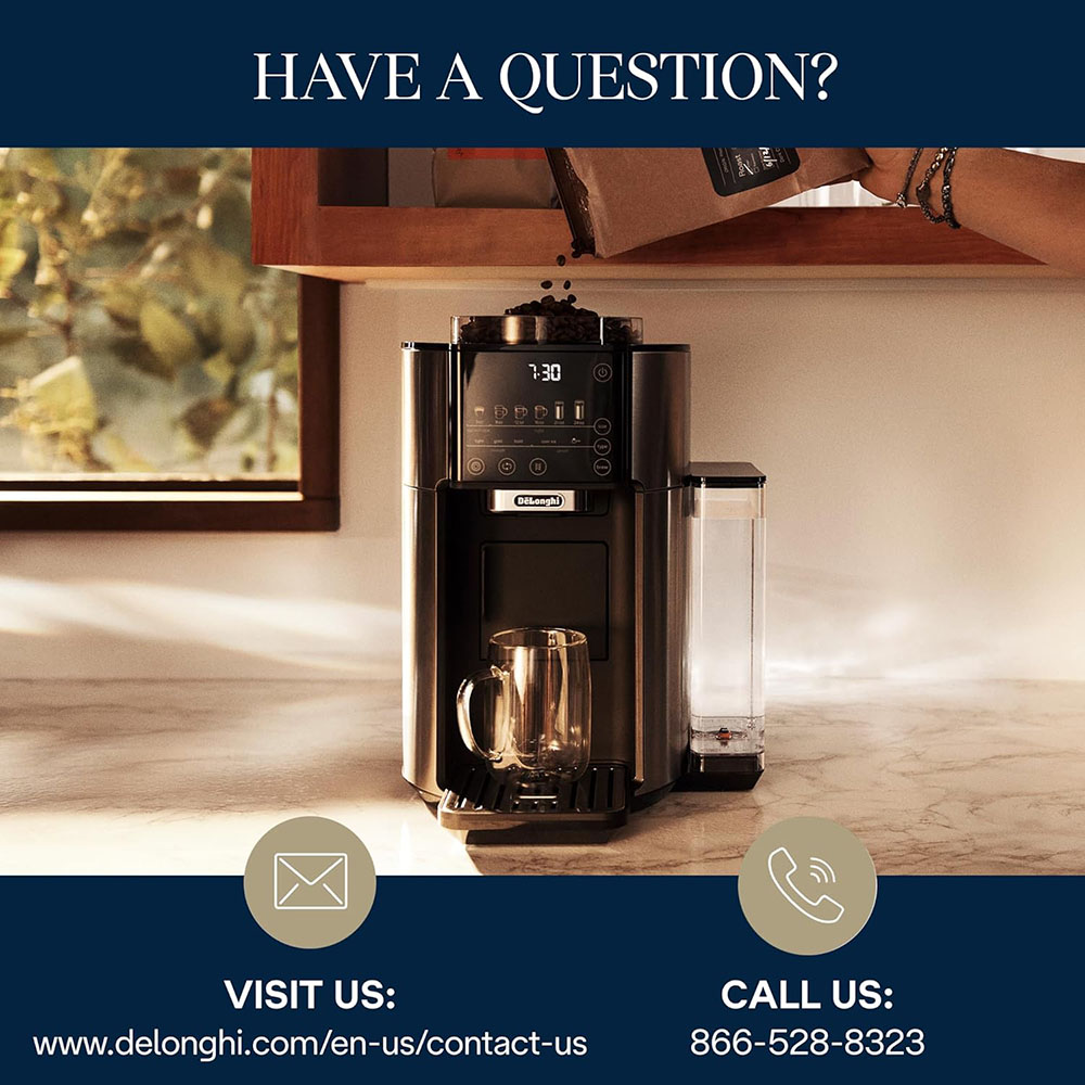 De'Longhi TrueBrew Drip Coffee Maker, Built in Grinder