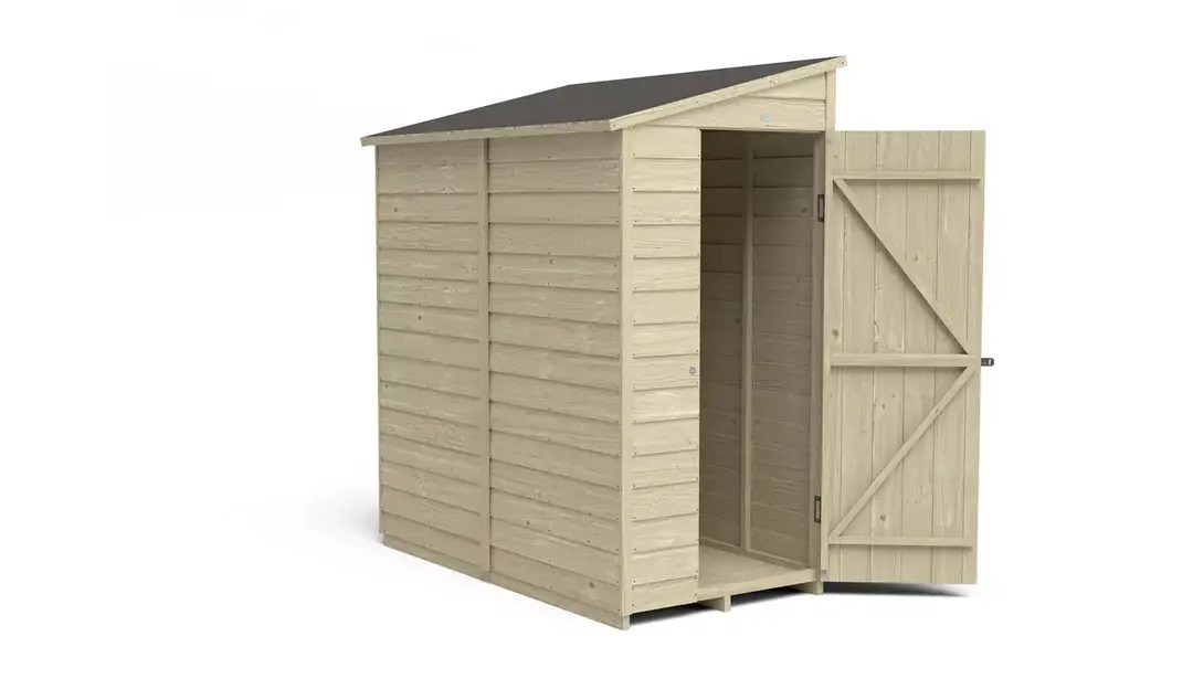 【Storage Shed】Forest Wooden 6 x 3ft Overlap Pent Shed