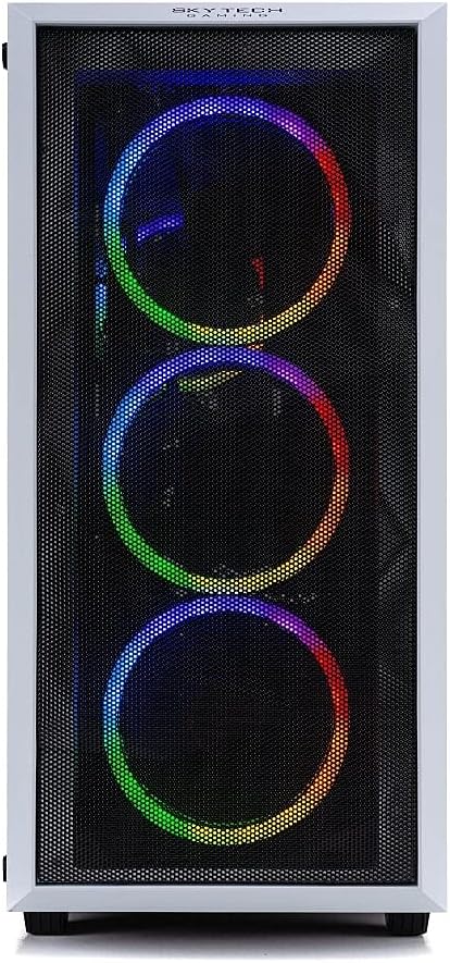 Skytech Archangel Gaming Computer PC Desktop – Ryzen 5 3600 3.6GHz, GTX 1660 Super 6G, 500GB SSD, 16GB DDR4 3200MHz, RGB Fans, Windows 11 Home 64-bit, 802.11AC Wi-Fi