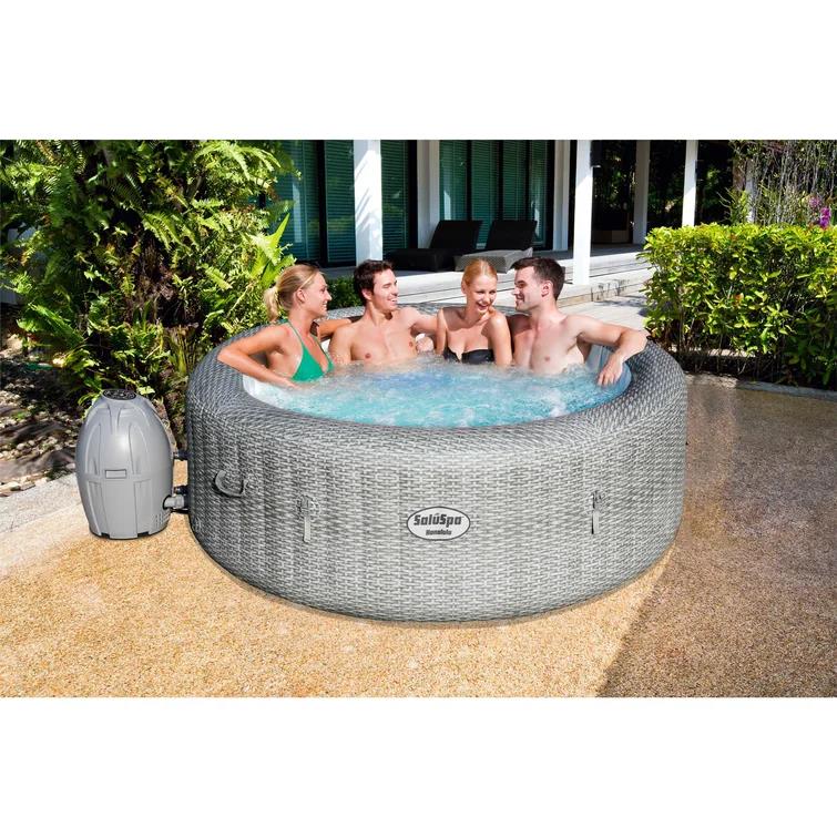 Coleman 4 - Person 114 - Jet Round Inflatable Hot Tub in Gray