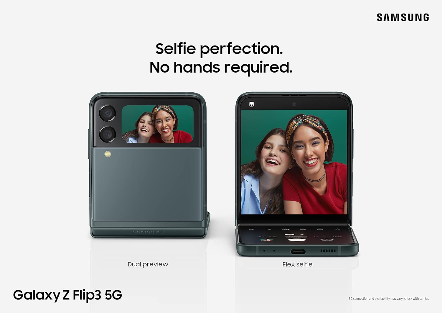 SAMSUNG Galaxy Z Flip 3 5G Cell Phone, Factory Unlocked Android Smartphone, 128GB, Flex Mode, Super Steady Camera, Ultra Compact