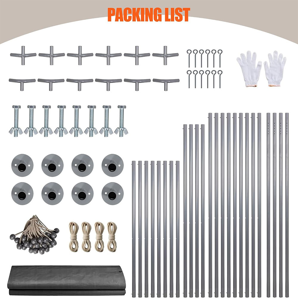 JAMFLY carport, heavy duty car canopy with roller shutters, portable garage