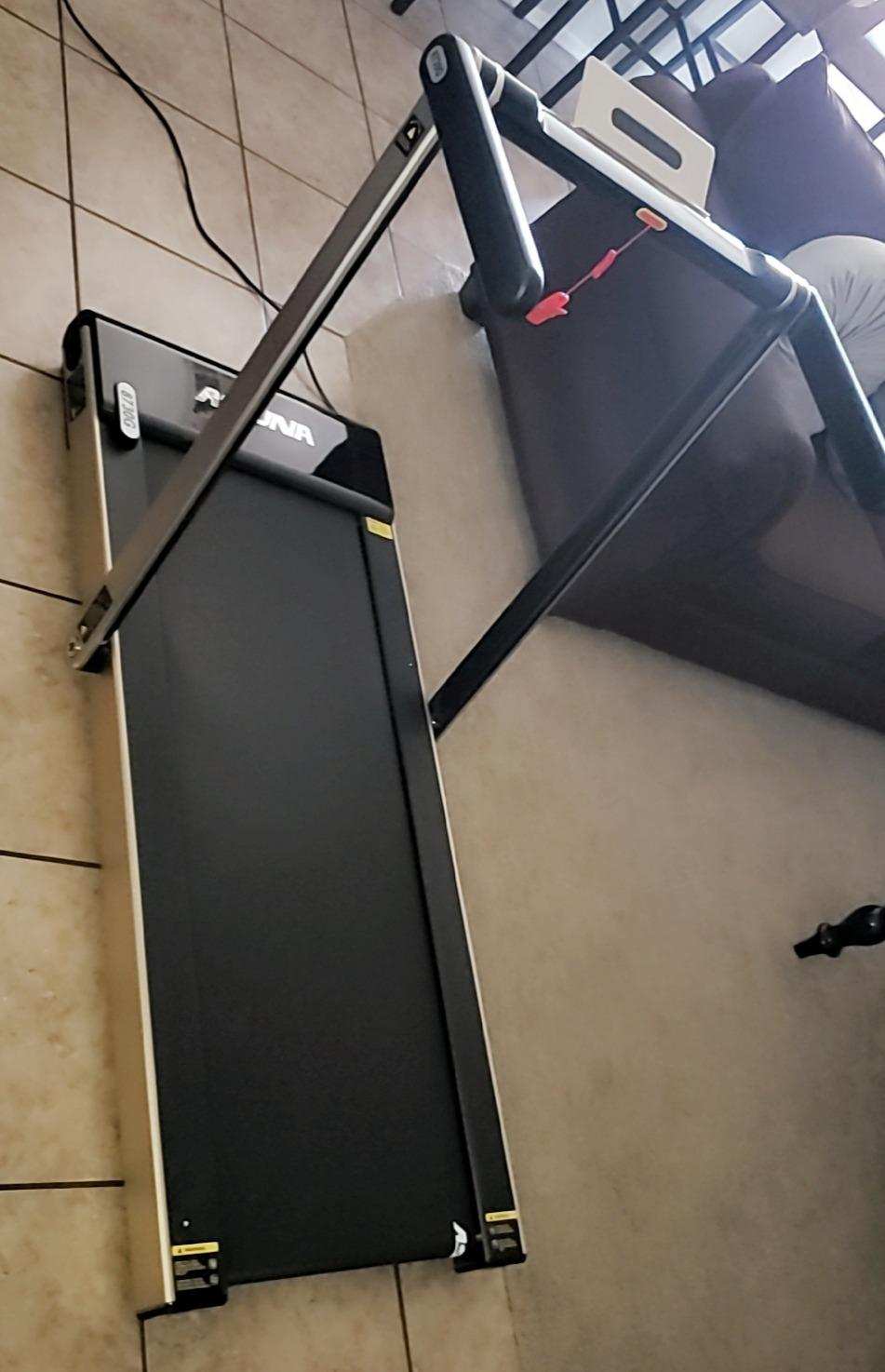 ASUNA Premium Slim Folding Treadmill Running Machine with Speakers for Home Gyms.