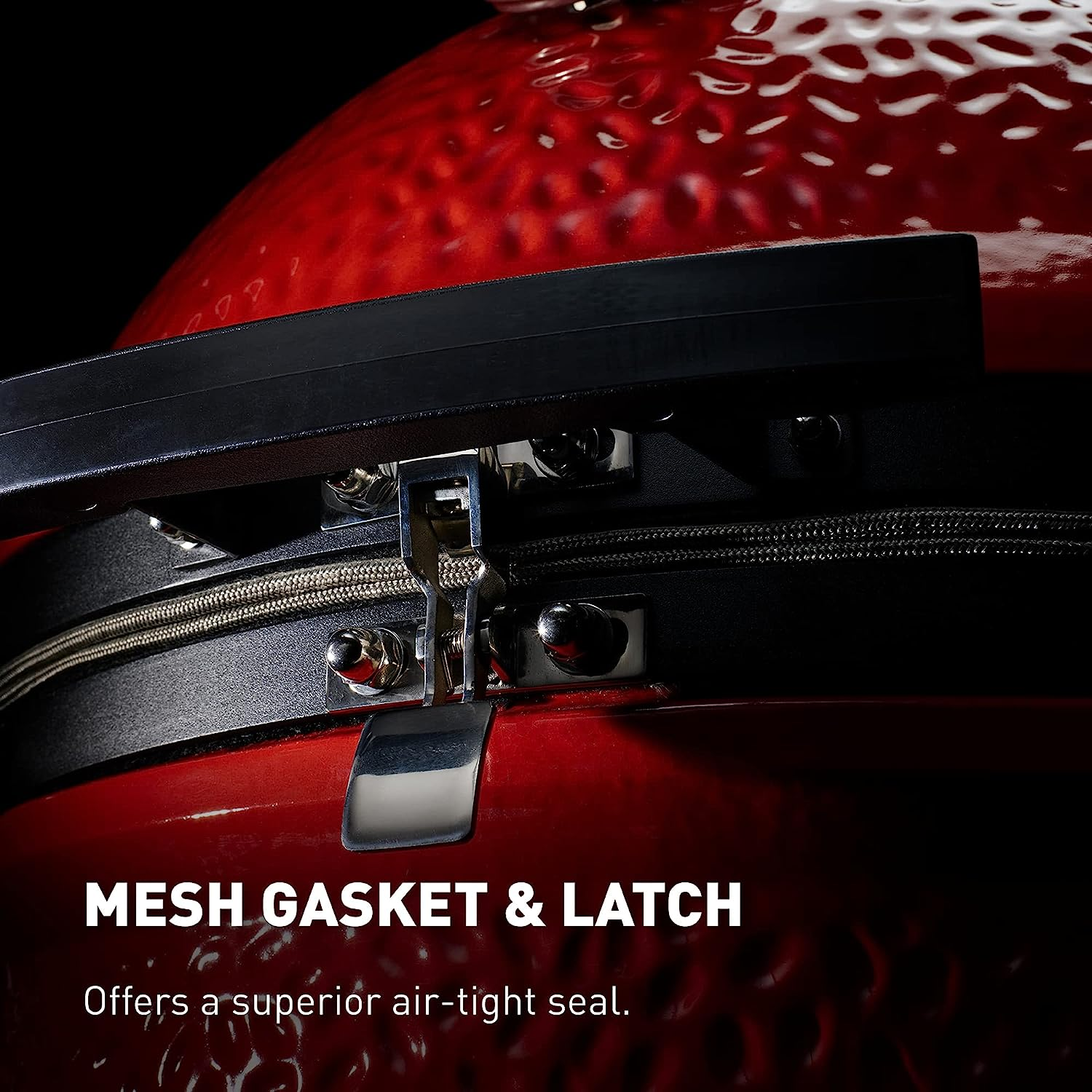 Kamado Joe KJ23RHC Classic Joe II 18-inch Charcoal Grill with Cart and Side Shelves, Blaze Red